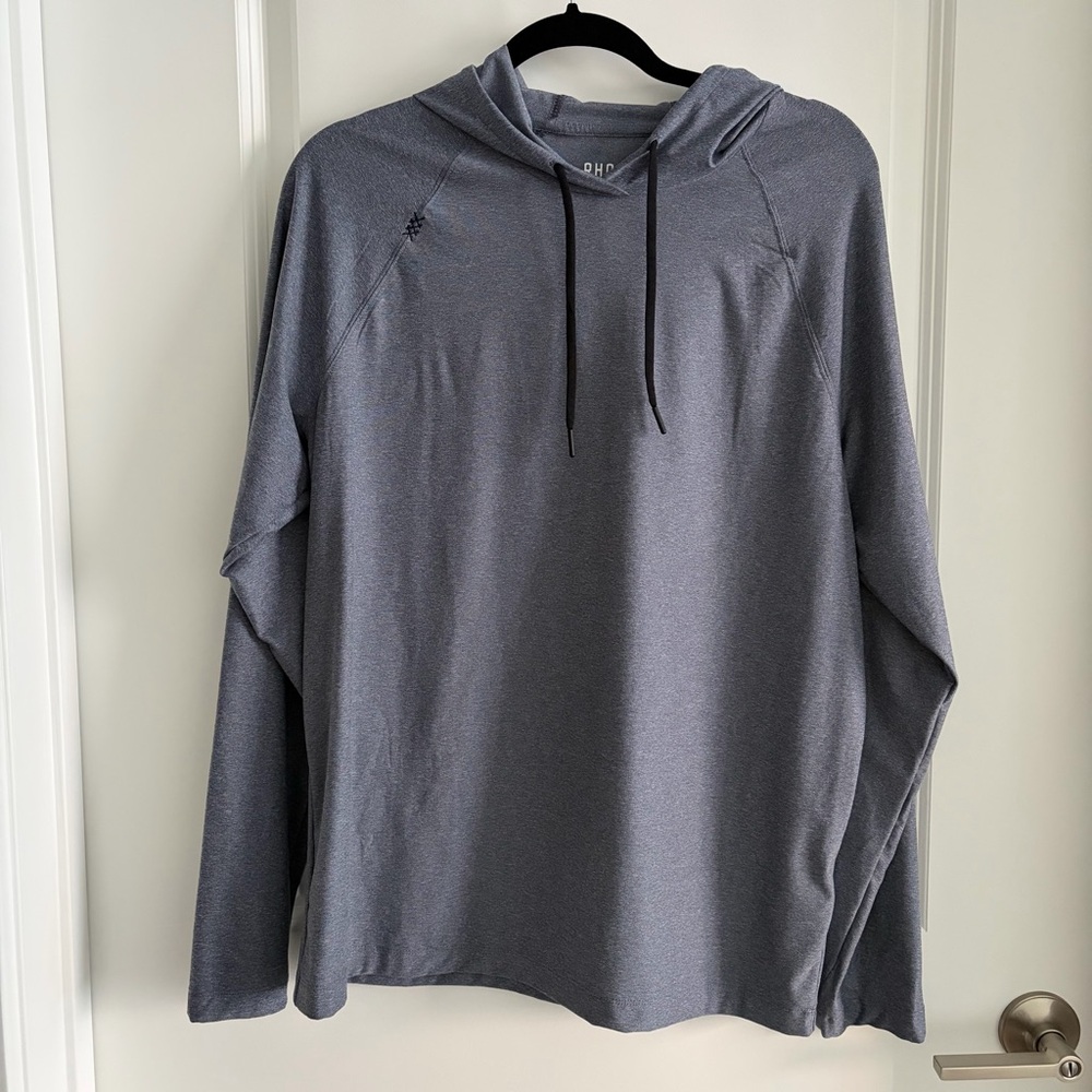 Rhone Reign Midweight Hoodie in Midnight Heather